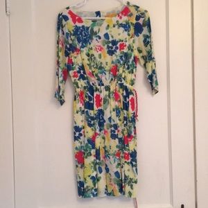 Alice and olivia floral silk dress